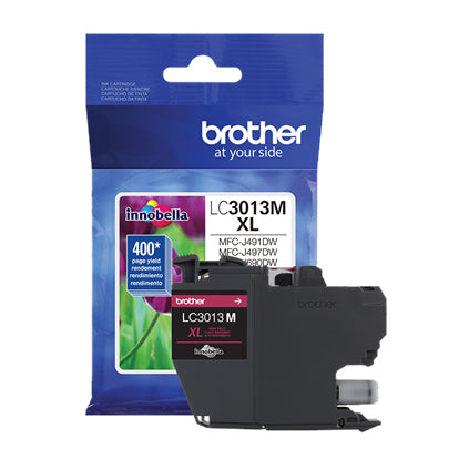 Brother Genuine High-Yield Magenta Ink Cartridge, 400 Pages - LC3013M