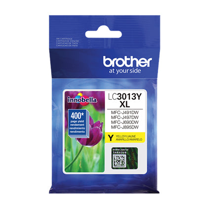 Brother Genuine High-Yield Yellow Ink Cartridge, 400 Pages - LC3013Y