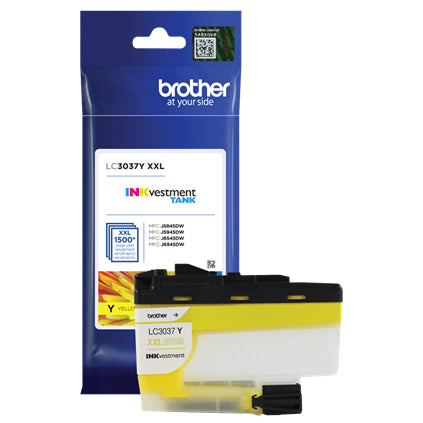 Brother INKvestment Tank Super High-Yield Yellow Ink Cartridge, 1500 Pages - LC3037Y