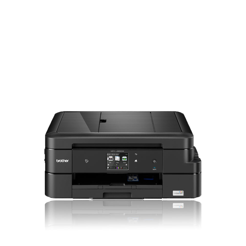 Brother MFC Inkjet All-in-One Color Printer, INKvestment Cartridges, Ethernet, Wireless, Touchscreen LCD Display - MFC-J985dw