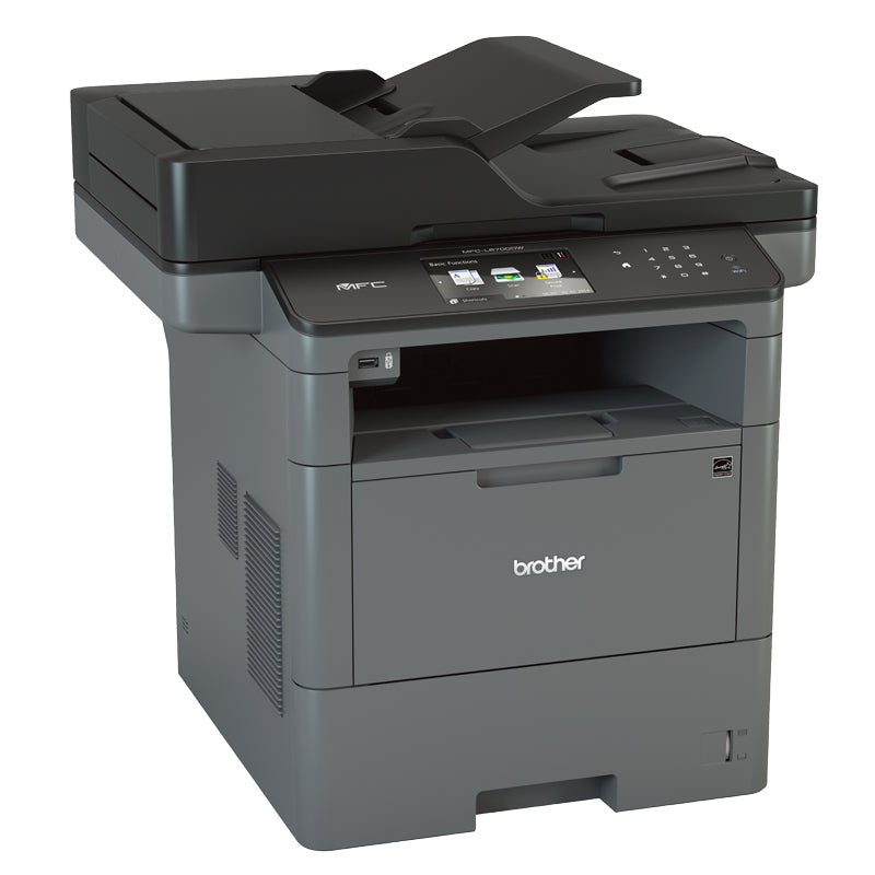 Brother MFC Monochrome Laser All-in-One Printer, 512MB Memory, Wireless, Ethernet, Duplex Printing, Color Touchscreen Display - MFC-L6700DW