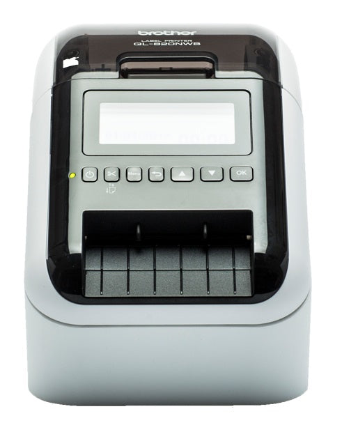 Brother Professional Ultra Flexible Label Printer, Black/Red Labels, 110 LPM, LCD -  QL-820NWB
