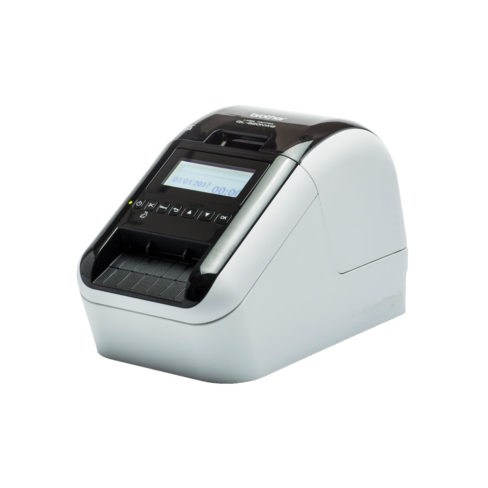 Brother Professional Ultra Flexible Label Printer, Black/Red Labels, 110 LPM, LCD -  QL-820NWB