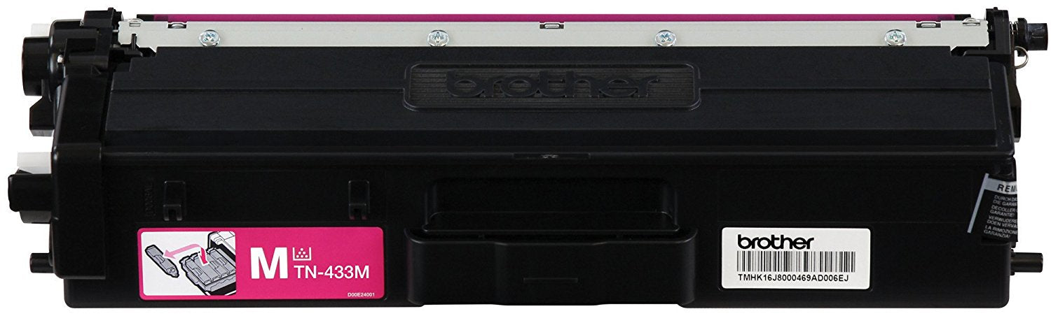 Brother Genuine High-Yield Magenta Toner Cartridge, 4000 Pages - TN433M