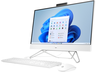 HP 24-cb1256 23.8" FHD All-in-One PC, AMD R5-5625U, 2.30GHz, 8GB RAM, 256GB SSD, Win11H - 577F5AA#ABA