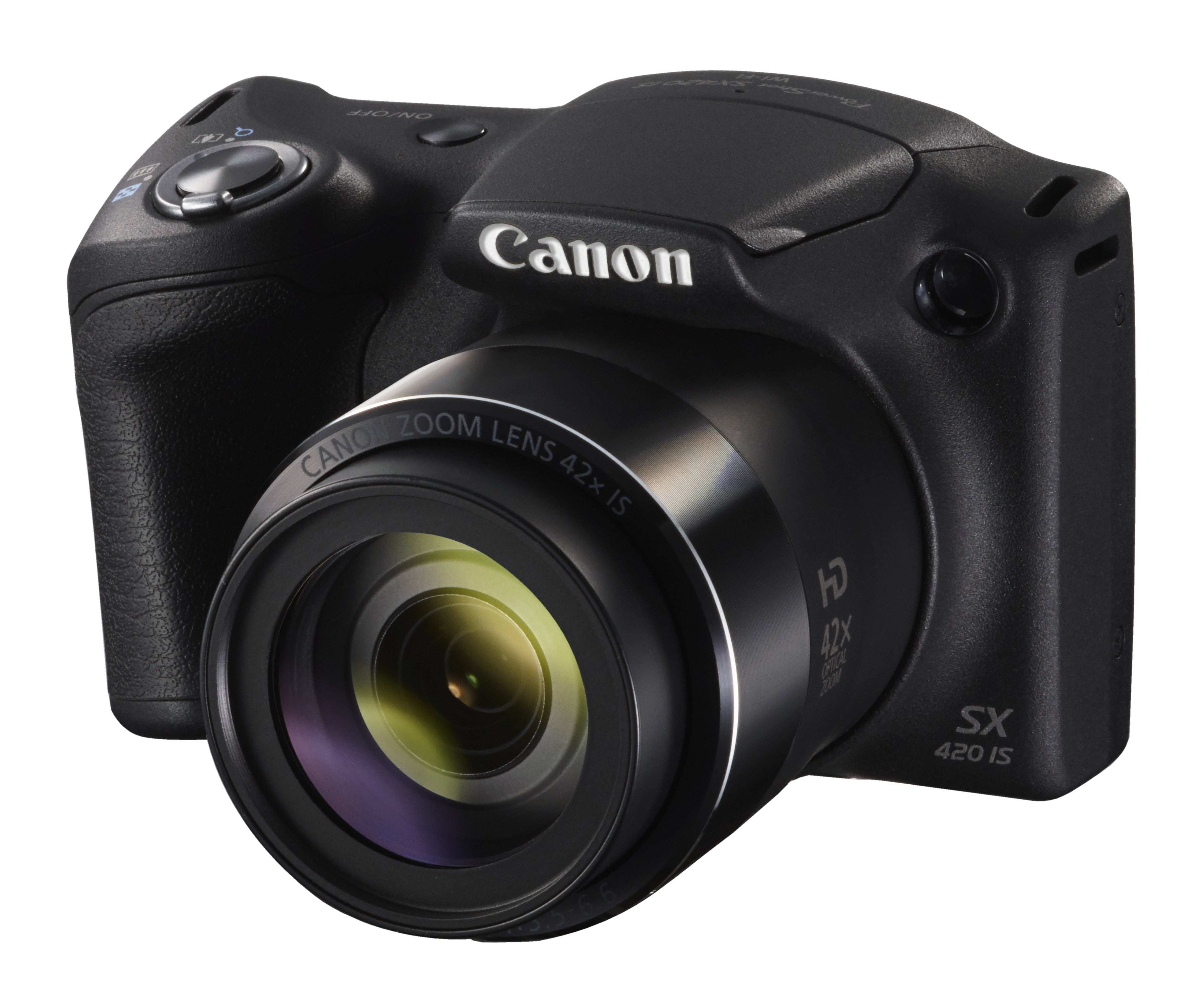 Canon PowerShot SX420 IS 20 Megapixel Compact Camera - Black 1068C001