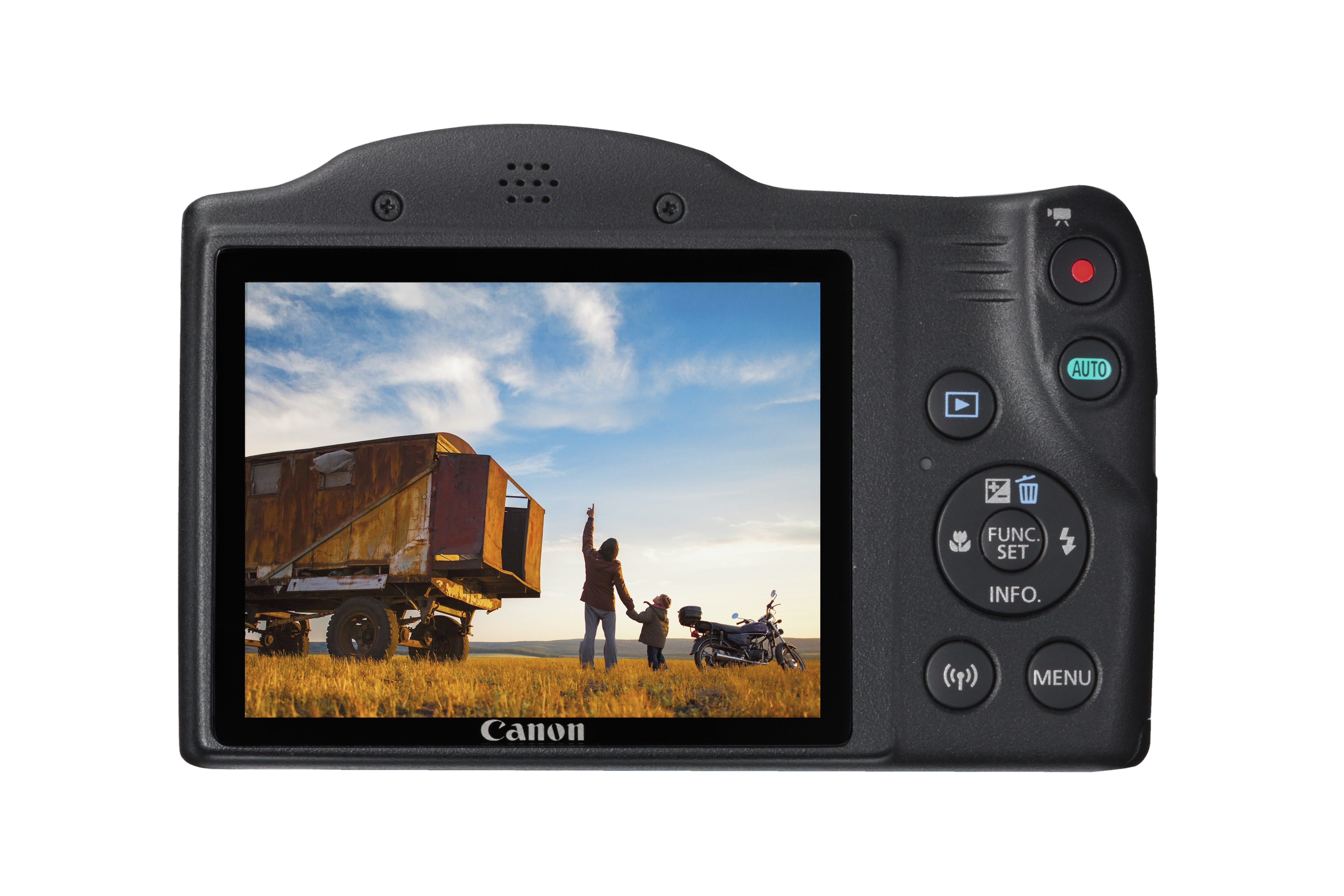 Canon PowerShot SX420 IS 20 Megapixel Compact Camera - Black 1068C001