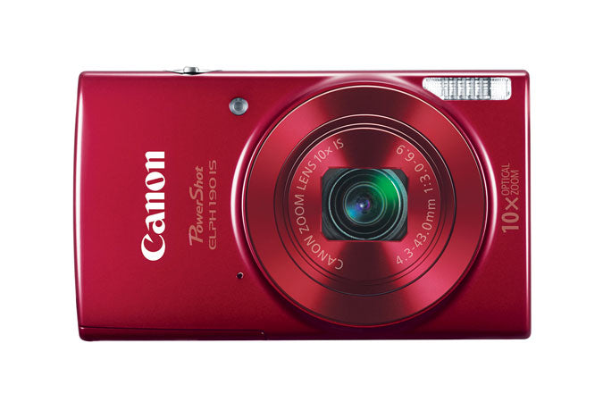 Canon PowerShot 190 IS 20 Megapixel Compact Camera - Red 1087C001