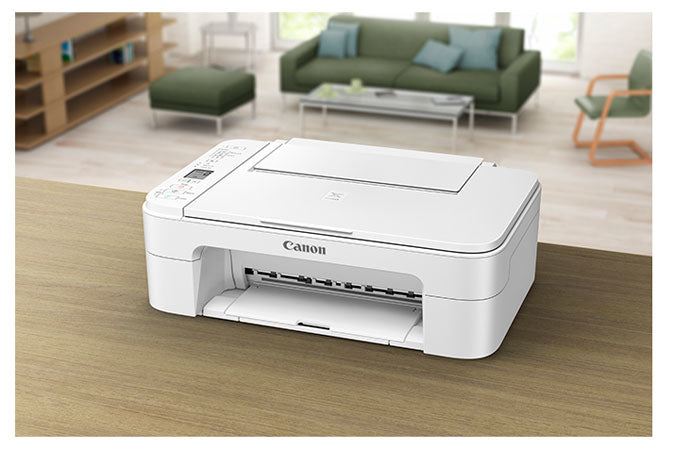 Canon PIXMA TS3120 Wireless Inkjet All-In-One Printer, Color Printer, USB & Wi-Fi Connectivity, White - 2226C022