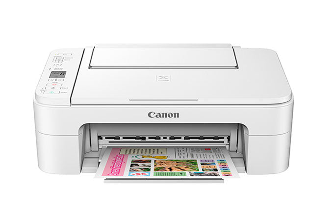 Canon PIXMA TS3120 Wireless Inkjet All-In-One Printer, Color Printer, USB & Wi-Fi Connectivity, White - 2226C022
