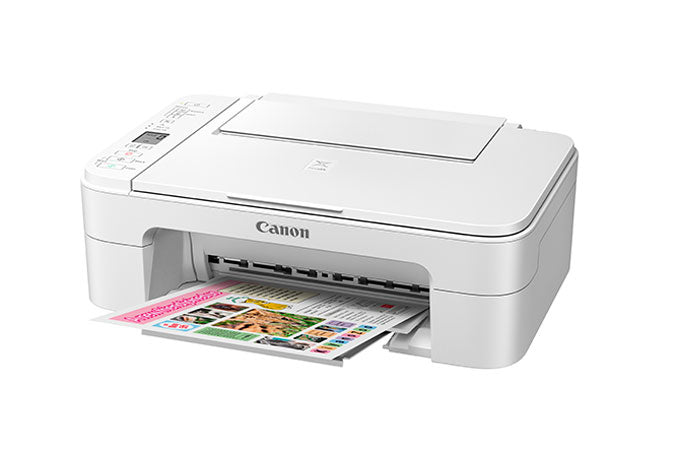 Canon PIXMA TS3120 Wireless Inkjet All-In-One Printer, Color Printer, USB & Wi-Fi Connectivity, White - 2226C022