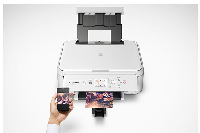 Canon PIXMA TS5120 Wireless Inkjet All-In-One Printer, Color Printer, Bluetooth, USB & Wi-Fi Connectivity, White - 2228C022