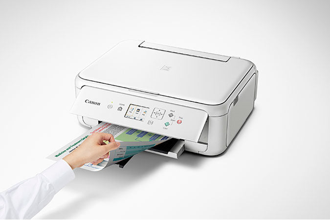 Canon PIXMA TS5120 Wireless Inkjet All-In-One Printer, Color Printer, Bluetooth, USB & Wi-Fi Connectivity, White - 2228C022