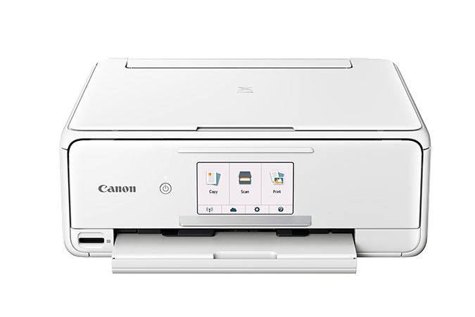 Canon PIXMA TS8120 Wireless Inkjet All-In-One Printer, Color Printer, Bluetooth, USB & Wi-Fi Connectivity, White - 2230C022