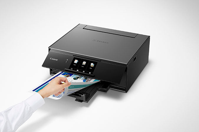 Canon PIXMA TS9120 Wireless Inkjet All-In-One Printer, Color Printer, Bluetooth, USB & Wi-Fi Connectivity, Gray - 2231C002