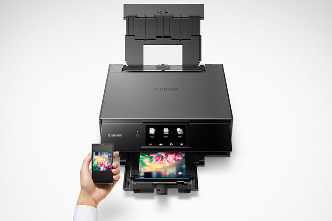 Canon PIXMA TS9120 Wireless Inkjet All-In-One Printer, Color Printer, Bluetooth, USB & Wi-Fi Connectivity, Gray - 2231C002