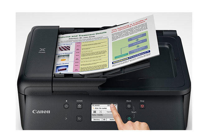 Canon PIXMA TR7520 Wireless Home Office All-In-One Printer, Inkjet Color Printer, Bluetooth, USB & Wi-Fi Connectivity, Black - 2232C002