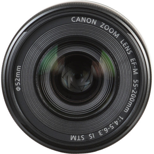 Canon 55 mm-200 mm, f/4.5-6.3 IS Zoom Lens for Canon EF-M, Black- 9517B002