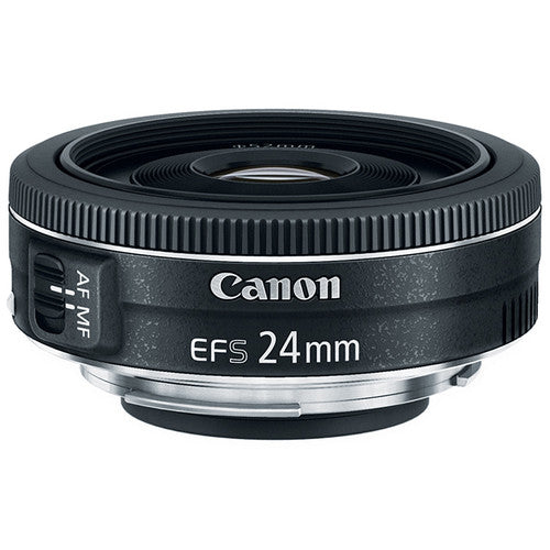 Canon EF-S 24 mm, f/2.8 STM Wide Angle Lens for Canon EF-S, Black- 9522B002