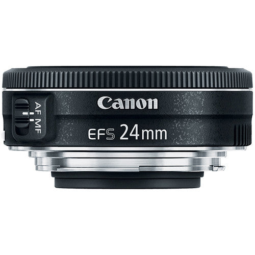 Canon EF-S 24 mm, f/2.8 STM Wide Angle Lens for Canon EF-S, Black- 9522B002