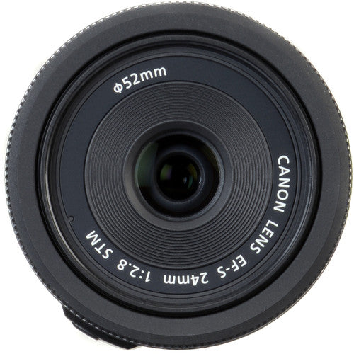 Canon EF-S 24 mm, f/2.8 STM Wide Angle Lens for Canon EF-S, Black- 9522B002