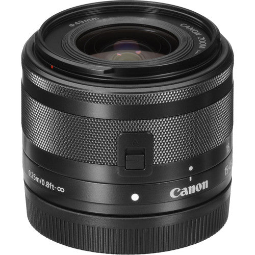 Canon EF-M 15 mm-45 mm, f/3.5 - 6.3 IS Zoom Lens for Canon EF-M, Graphite- 0572C002