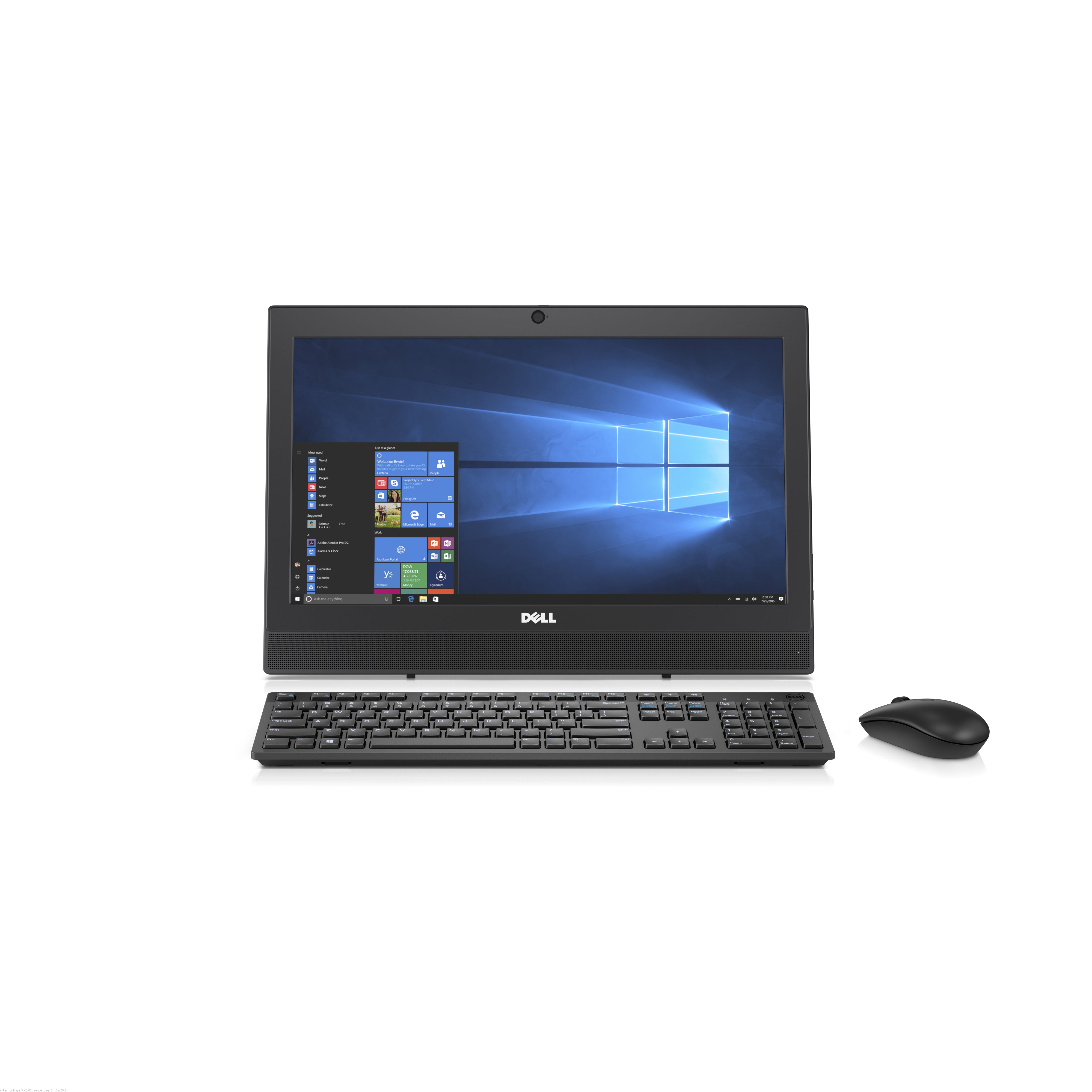Dell OptiPlex 3050 19.5" HD+ (Non-Touch) All-in-One Computer, Intel Core i5-7500T, 2.70 GHz, 4GB RAM, 500GB HDD, Windows 10 Pro 64-bit - 0D49G