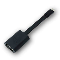 Dell USB/VGA Video Cable Adapter, 1 x USB-C Male, 1 x HD-15 (VGA) Female, Black- DBQBNBC064