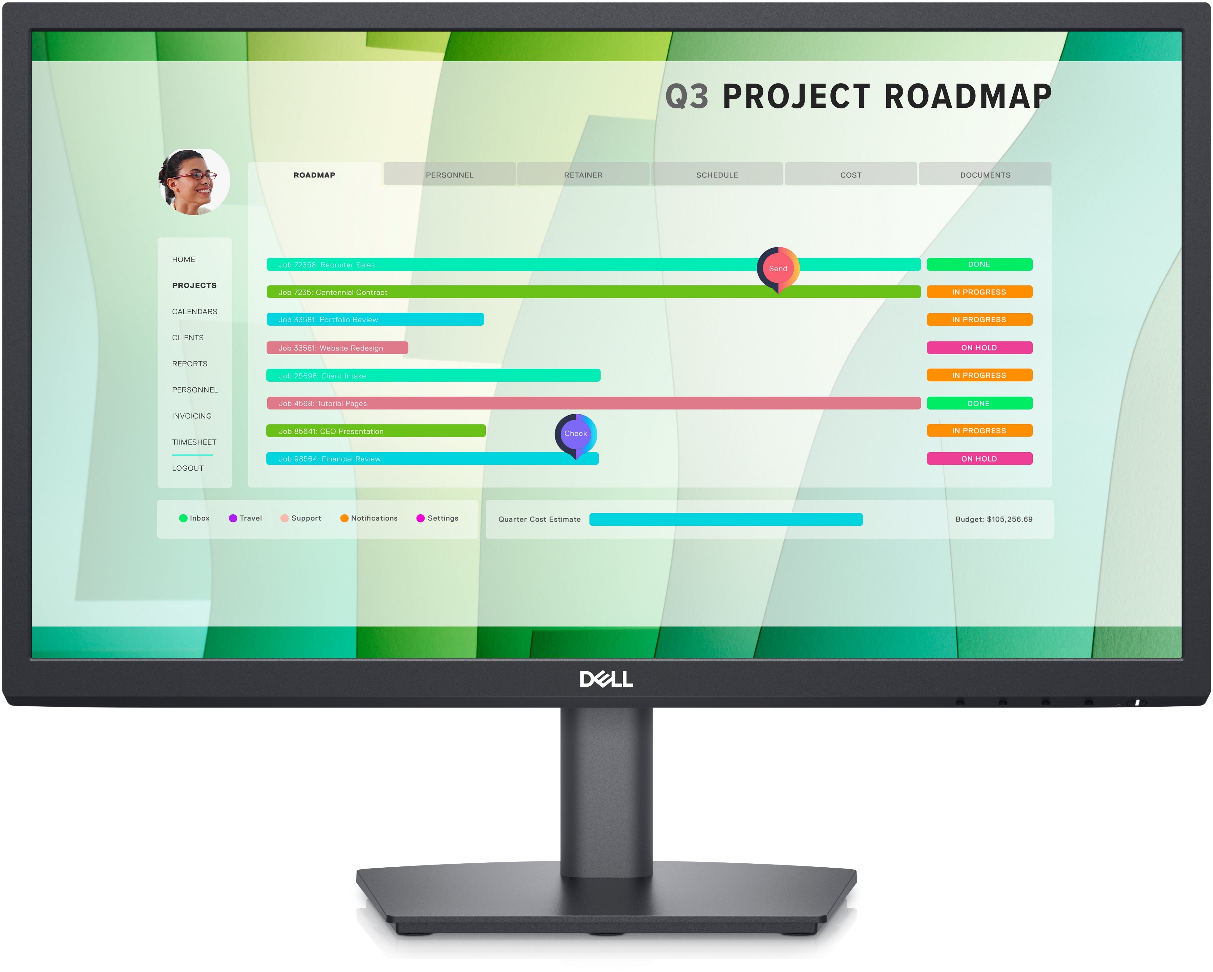 Dell E2223HN 21.45" FHD LED Monitor, 16:9, 5MS, 3000:1-Contrast - DELL-E2223HN