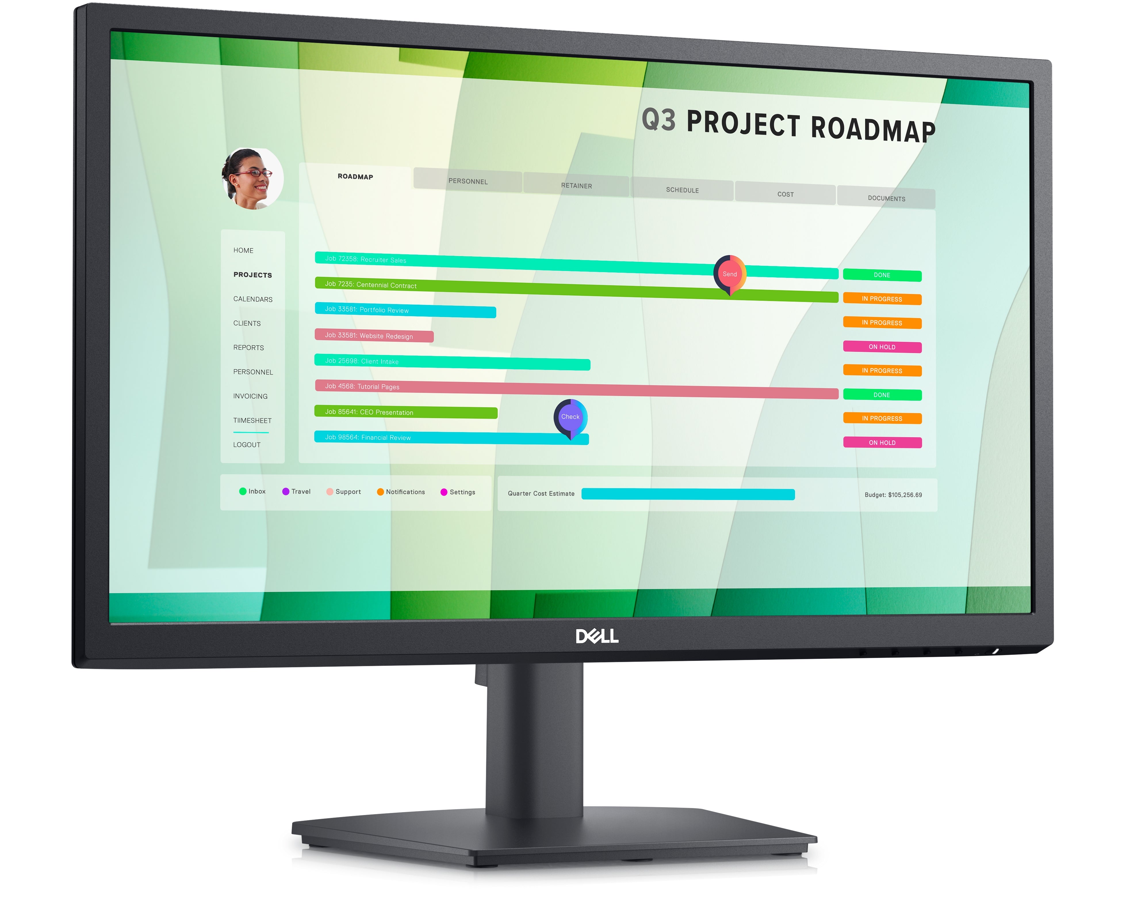 Dell E2223HN 21.45" FHD LED Monitor, 16:9, 5MS, 3000:1-Contrast - DELL-E2223HN