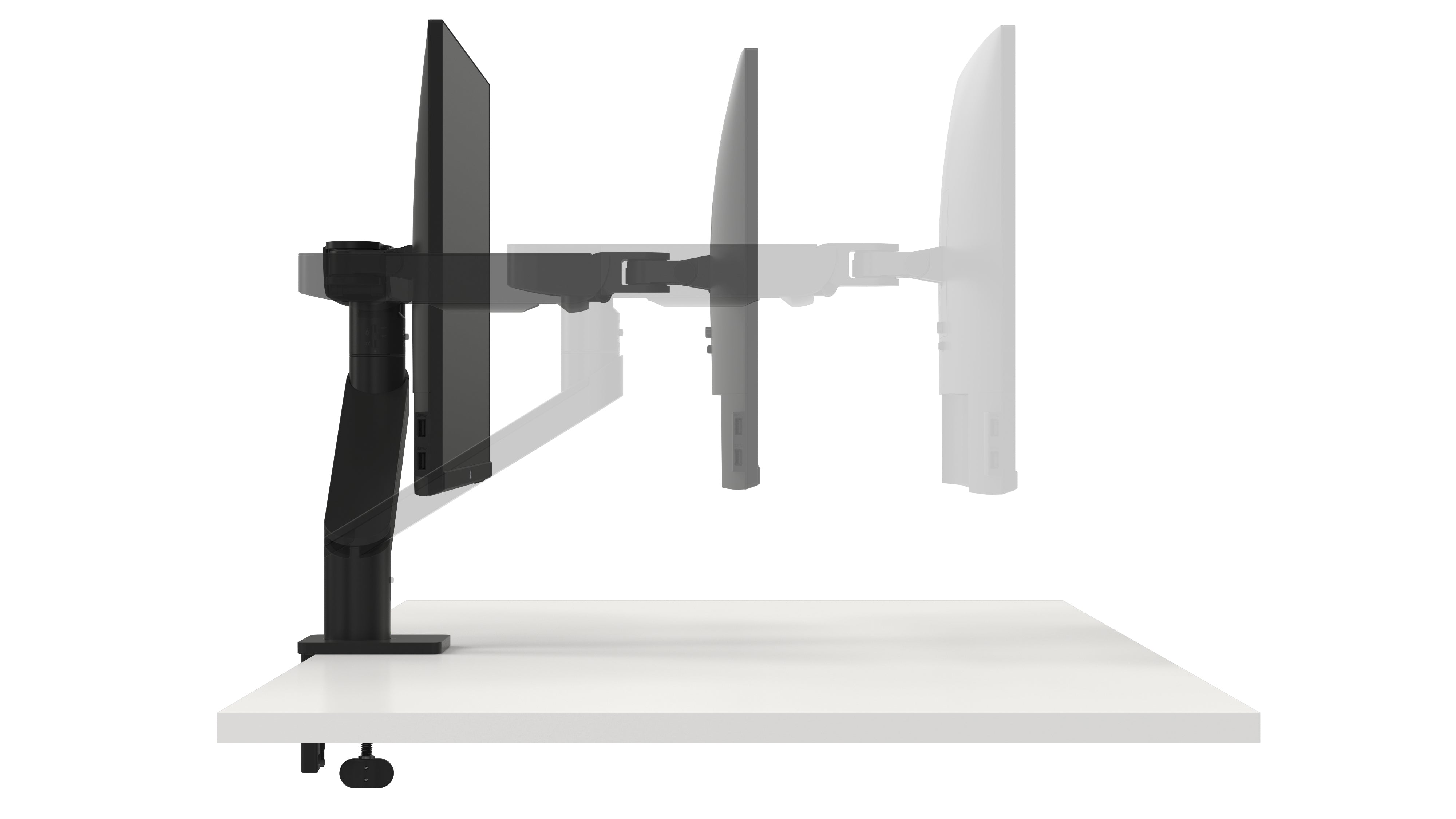 Dell Single Monitor Arm - MSA20, Height, Tilt, Swivel, Rotation, Black - DELL-MSA20