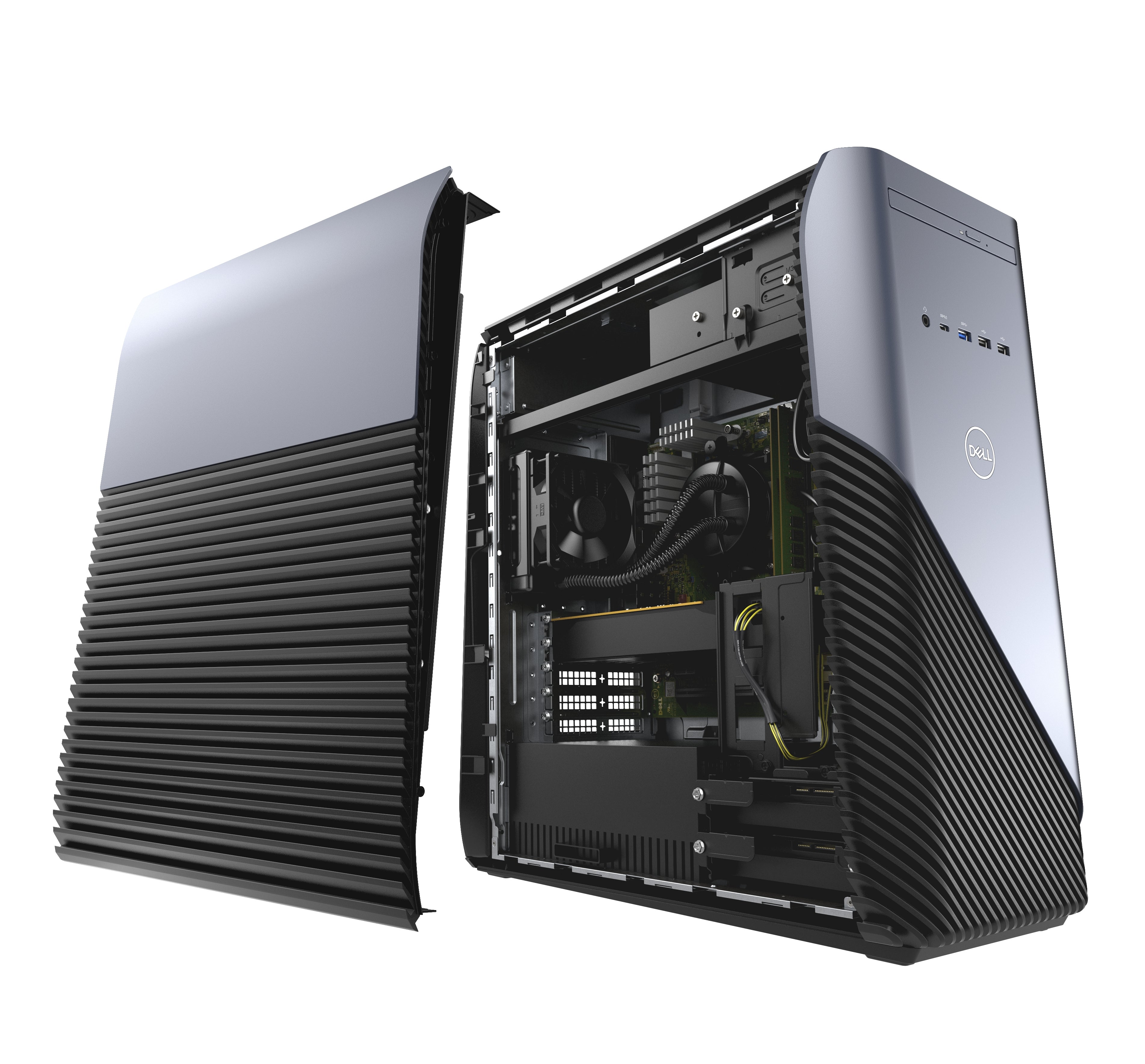 Dell Inspiron 5680 Mid-Tower Gaming Desktop PC, Intel Core i7-8700, 3.20GHz, 8GB RAM, 1TB HDD, 128 GB SSD, Windows 10 Home 64-bit- i56807806BLU