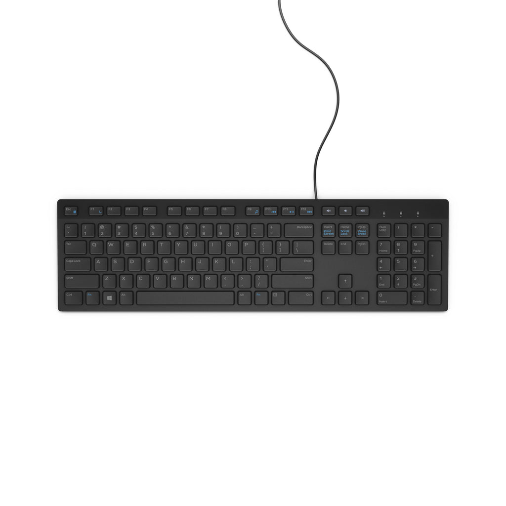 Dell Multimedia Keyboard-KB216, QWERTY, USB, Wired, Black- 30000639487721
