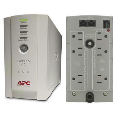 APC Back-UPS CS 350 120V Backup System, 350VA, 210W - BK350