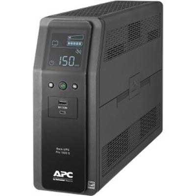 APC Back-UPS Pro BR 1500VA, SineWave, Line-Interactive, 10 Outlets, 2 USB Charging Ports, LCD Interface - BR1500MS