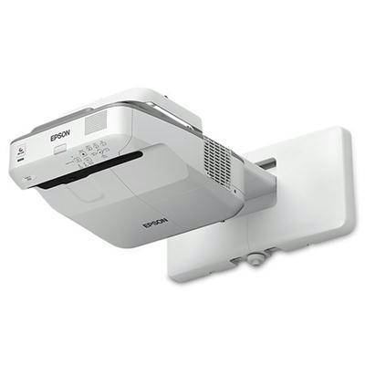 Epson PowerLite 675W Ultra-Short Throw Projector, 3LCD WXGA (1280 x 800), 3200 Lumens, 14,000:1, White - V11H745520