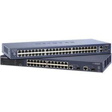 Netgear Prosafe 24-port Fast Ethernet Smart Managed Switch, 2 SFP Ports, 12 PoE Ports, 124 W, Desktop - FS728TLP-100NAS