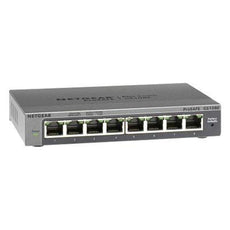 Netgear Prosafe Plus GS108Ev3 8-port Gigabit Ethernet Smart Managed Switch, Desktop/Wall Mountable - GS108E-300NAS