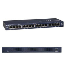 Netgear ProSafe 16-Port Gigabit Ethernet Unmanaged Switch, 16 x RJ-45 Ports, Desktop/Wall-mountable - GS116NA