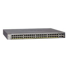 Netgear ProSafe S3300-52X-PoE+ Stackable Smart Switch, 48-Port Gigabit Ethernet, 4 10G Ports  - GS752TXP-100NES
