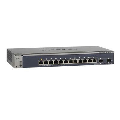 Netgear ProSafe M4100-D12G 12-port Gigabit Ethernet Fully Managed Switch, 12 RJ-45 Ports + 2 Fiber SFP Ports, Desktop/Wall-mountable - GSM5212-100NES
