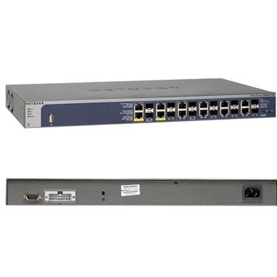 Netgear ProSafe Gigabit L2+ Managed Switch, 12xRJ-45 + 12xSFP, PoE+, 128MB RAM, 32MB Flash - GSM7212F-100NES