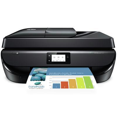 HP OfficeJet 5255 All-in-One Color Printer, 10 ppm Black, 7ppm Color, 4800 x 1200 dpi, 256 MB Memory, WiFi, Hi-Speed USB 2.0, Duplex Printing - M2U75A#B1H