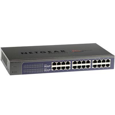 Netgear Prosafe Plus 24-Port Smart Managed Gigabit Switch, 24 x RJ-45 Ports, Rack-mountable - JGS524E-200NAS