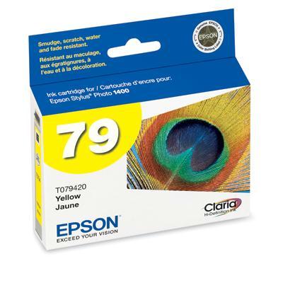 Epson 79 High-Capacity Yellow Ink Cartridge, Claria Ink for Stylus Photo 1400 Printers - T079420