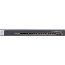 Netgear ProSafe 16-port 10-Gigabit Smart Managed Switch, 2 SFP+ 1000/10GBASE-X fiber Ports, Rack-mountable - XS716T-100NES