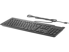 HP USB Business Slim Smartcard Keyboard, Wired, Black - Z9H48AA#ABA