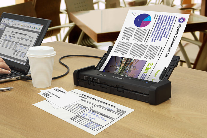 Epson WorkForce ES-200 Sheetfed Scanner 600 dpi Optical B11B241201-N