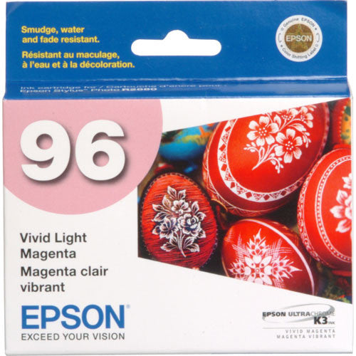 Epson 96 Light Magenta Ink Cartridge for Stylus Photo R2880 Printer, 940 Pages - T096620