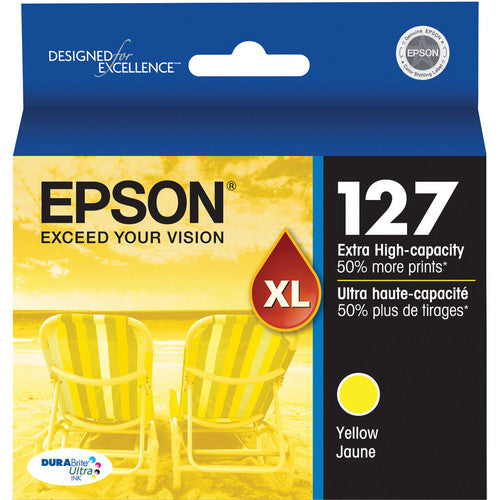Epson 127 Yellow Extra High-capacity Ink Cartridge, 755 Pages - T127420-S